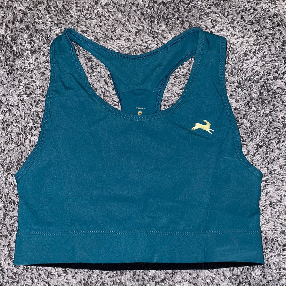 EUC Tracksmith Allston Bra Teal (S)